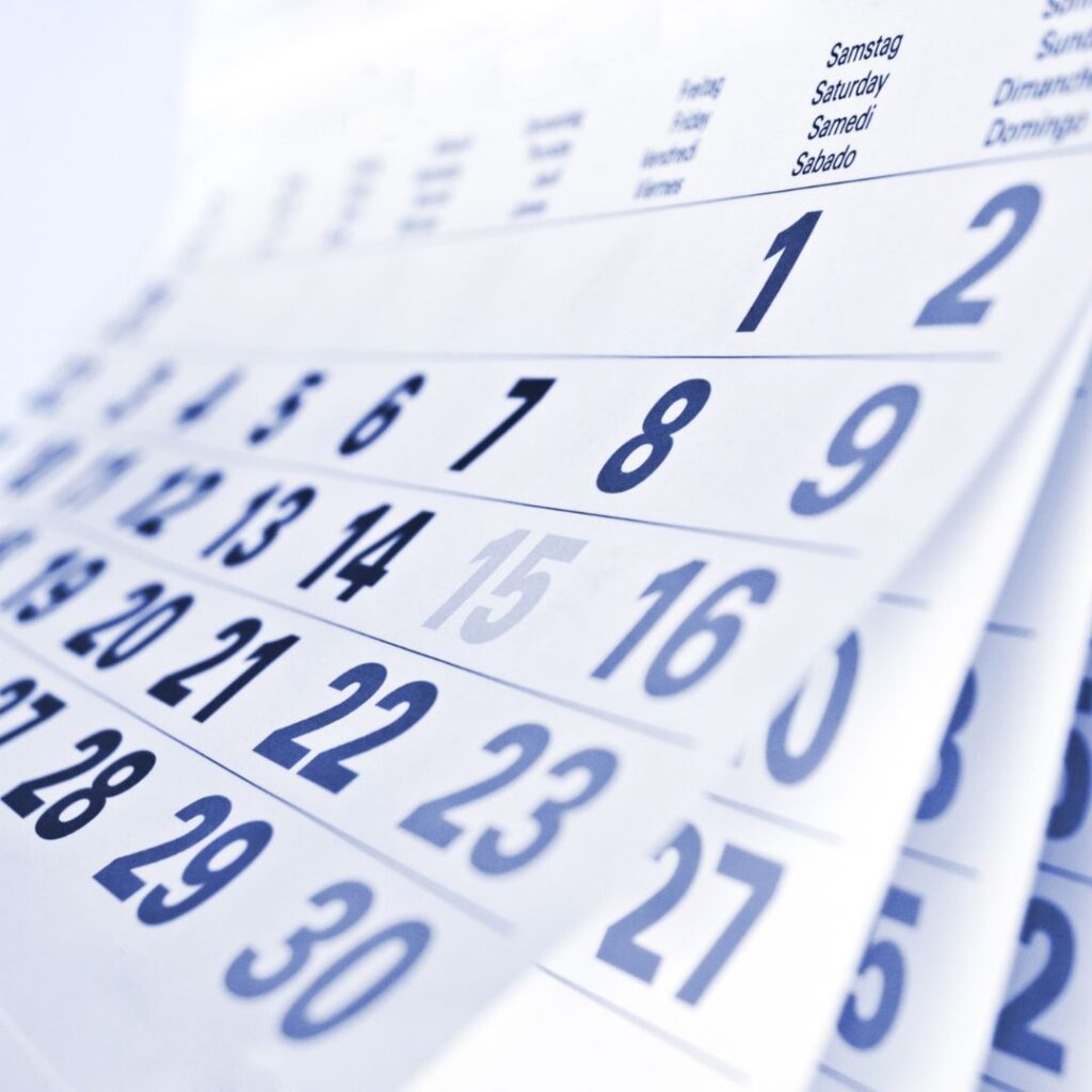 Image of a calendar