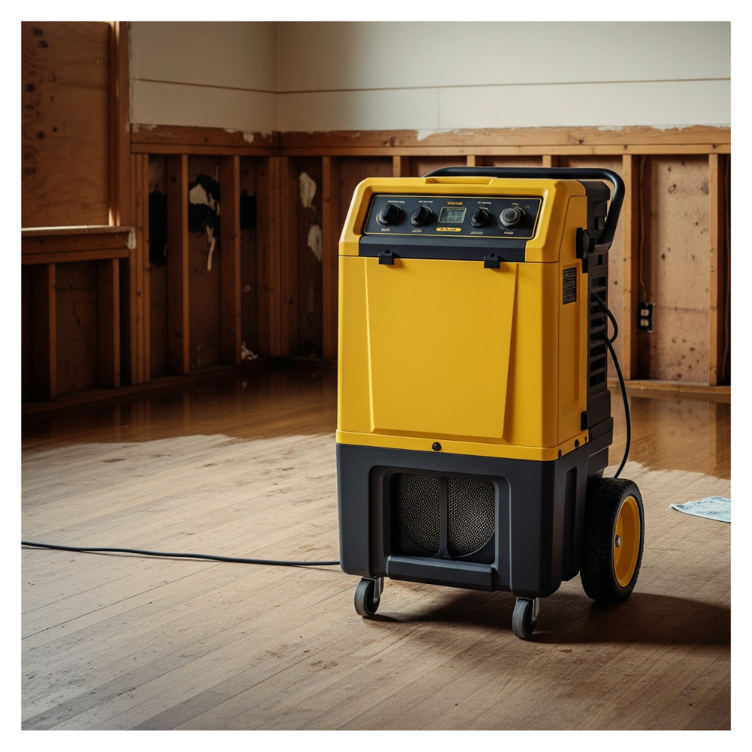 dehumidifier in flooded house