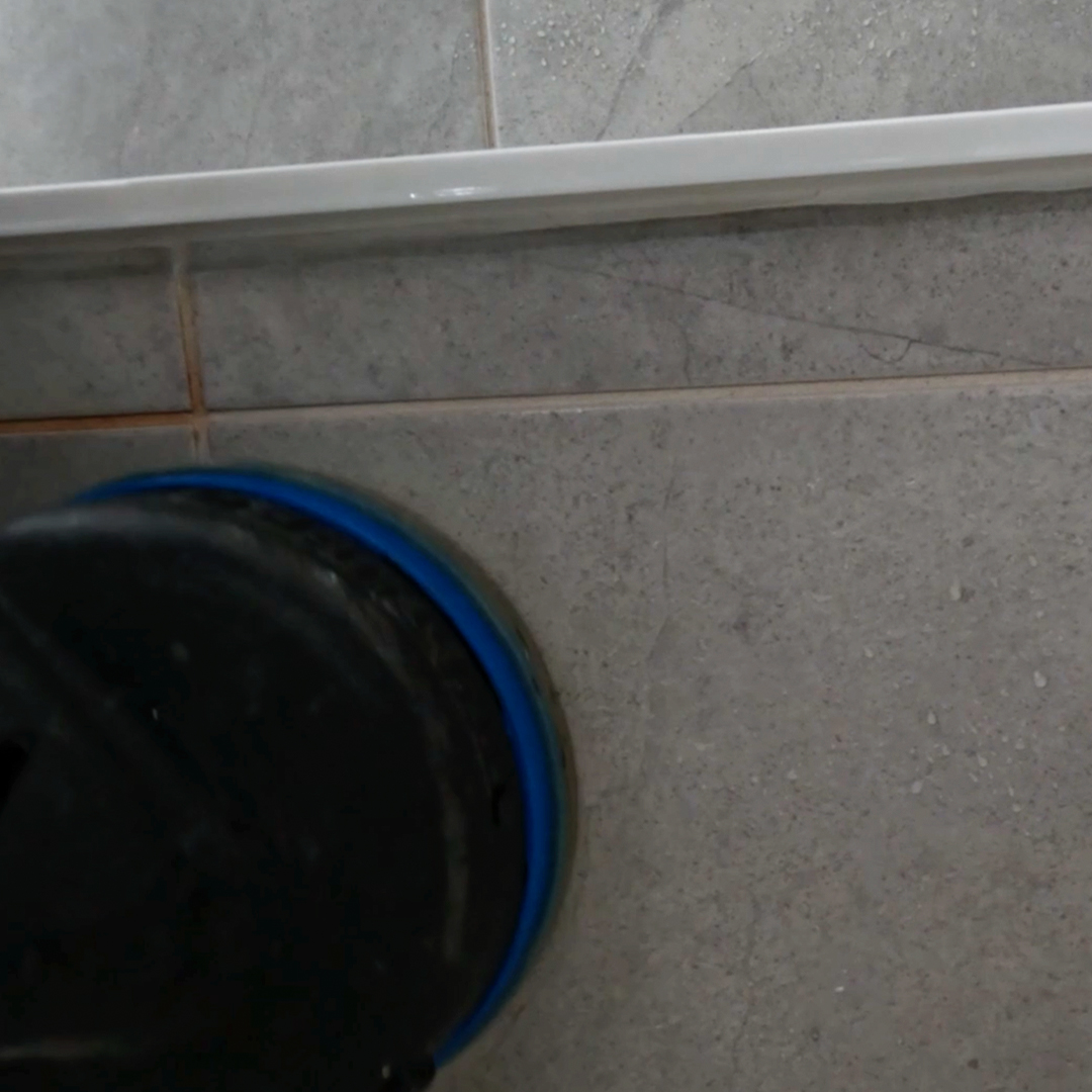 image of tile and grout being cleaned