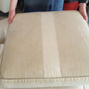 faded couch cushion